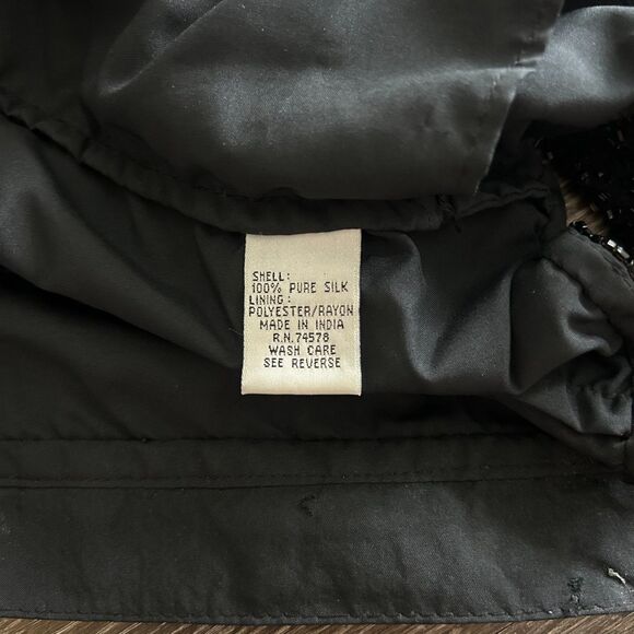 Vintage Cache Beaded 100% Silk Tank Top XS 90s Evening Party Top Embellished Y2K - Picture 8 of 15